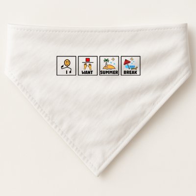 I Want Summer Break USA-Made Doggie Bandana