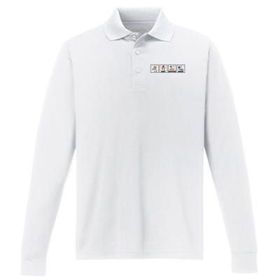 I Want Summer Break Performance Long Sleeve Polo