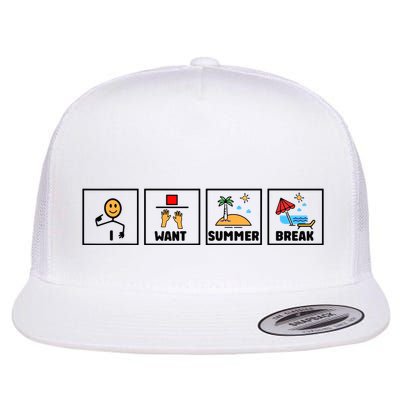 I Want Summer Break Flatbill Hat
