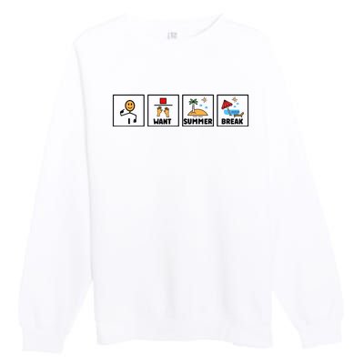 I Want Summer Break Premium Crewneck Sweatshirt