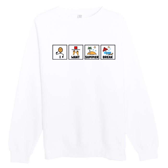 I Want Summer Break Premium Crewneck Sweatshirt