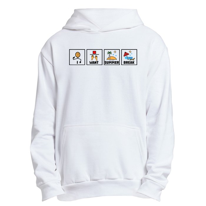 I Want Summer Break Urban Pullover Hoodie