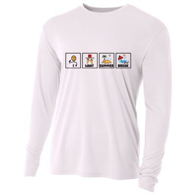 I Want Summer Break Cooling Performance Long Sleeve Crew