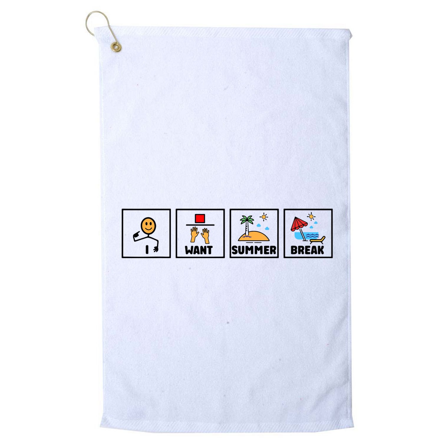 I Want Summer Break Golf Towel
