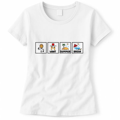 I Want Summer Break Womens T-Shirt