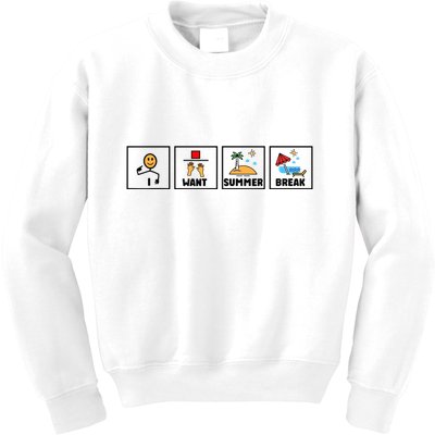I Want Summer Break Kids Sweatshirt