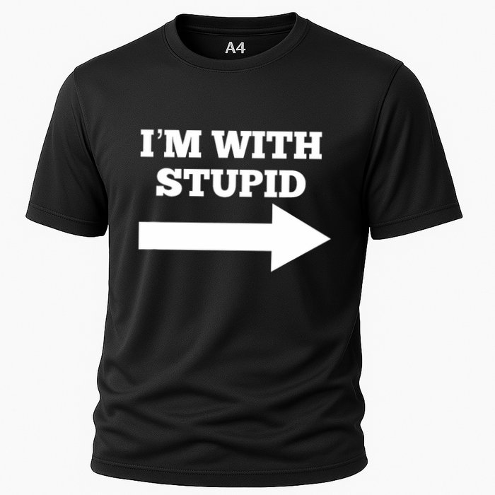 IM With Stupid Arrow Pointing Right Funny IM With Stupid Performance Shirt