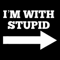 IM With Stupid Arrow Pointing Right Funny IM With Stupid Performance Shirt