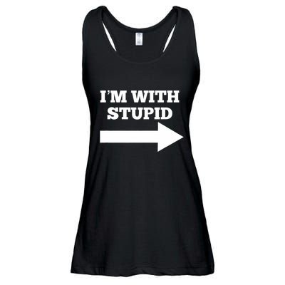 IM With Stupid Arrow Pointing Right Funny IM With Stupid Ladies Essential Flowy Tank