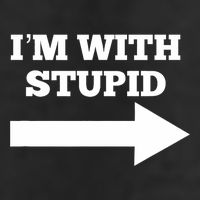 IM With Stupid Arrow Pointing Right Funny IM With Stupid 25L Jumbo Tote