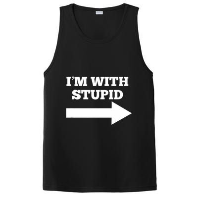 IM With Stupid Arrow Pointing Right Funny IM With Stupid PosiCharge Competitor Tank