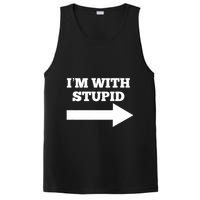 IM With Stupid Arrow Pointing Right Funny IM With Stupid PosiCharge Competitor Tank