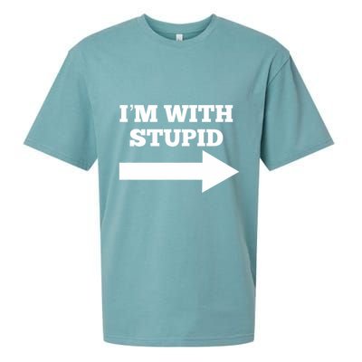 IM With Stupid Arrow Pointing Right Funny IM With Stupid Sueded Cloud Jersey T-Shirt
