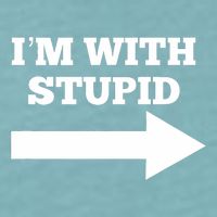 IM With Stupid Arrow Pointing Right Funny IM With Stupid Sueded Cloud Jersey T-Shirt