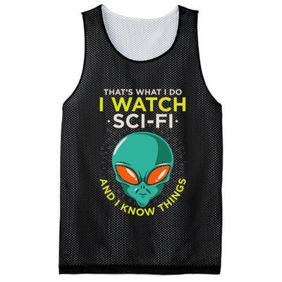 I Watch Sci Fi And I Know Things Mesh Reversible Basketball Jersey Tank