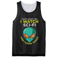I Watch Sci Fi And I Know Things Mesh Reversible Basketball Jersey Tank