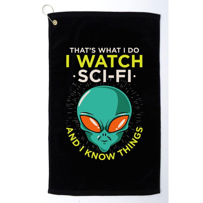 I Watch Sci Fi And I Know Things Golf Towel