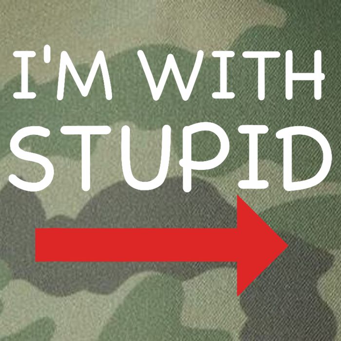 IM With Stupid Funny Legacy Tie Dye Trucker Hat