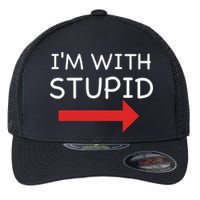 IM With Stupid Funny Flexfit Unipanel Trucker Cap