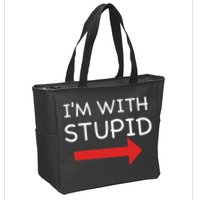 IM With Stupid Funny Zip Tote Bag