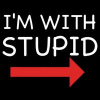 IM With Stupid Funny Zip Tote Bag