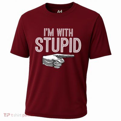 Im With Stupid Funny Couples Im With Stupid Cooling Performance Crew T-Shirt