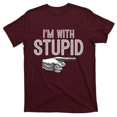 Im With Stupid Funny Couples Im With Stupid T-Shirt