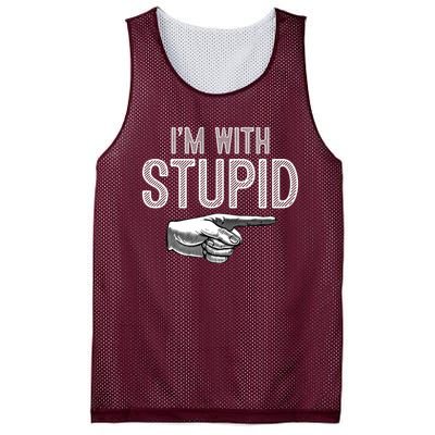 Im With Stupid Funny Couples Im With Stupid Mesh Reversible Basketball Jersey Tank