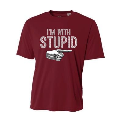 Im With Stupid Funny Couples Im With Stupid Performance Sprint T-Shirt