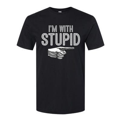 Im With Stupid Funny Couples Im With Stupid Softstyle CVC T-Shirt