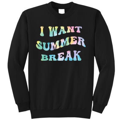 I Want Summer Break Teacher Last Day Of School Groovy Sweatshirt