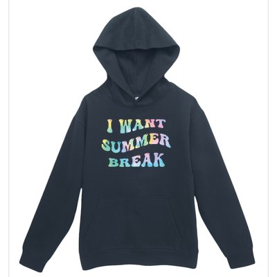 I Want Summer Break Teacher Last Day Of School Groovy Urban Pullover Hoodie