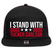 I Stand With Tucker Carlson 7 Panel Mesh Trucker Snapback Hat