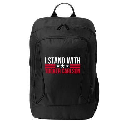 I Stand With Tucker Carlson City Backpack