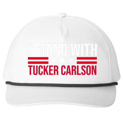 I Stand With Tucker Carlson Snapback Five-Panel Rope Hat