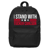 I Stand With Tucker Carlson 16 in Basic Backpack