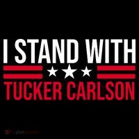I Stand With Tucker Carlson Pom Pom 12in Knit Beanie