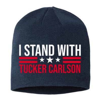 I Stand With Tucker Carlson Sustainable Beanie