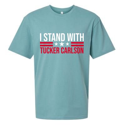I Stand With Tucker Carlson Sueded Cloud Jersey T-Shirt