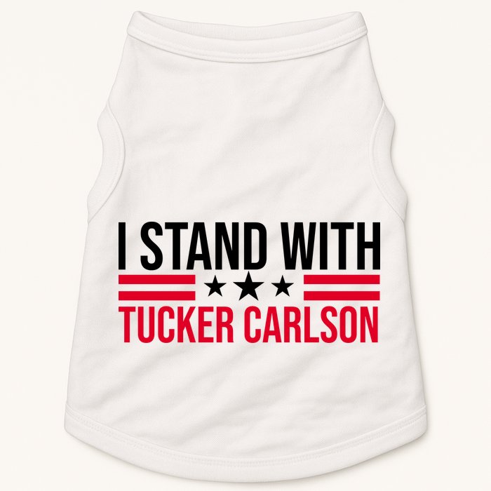 I Stand With Tucker Carlson Doggie Tank