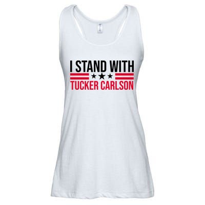 I Stand With Tucker Carlson Ladies Essential Flowy Tank