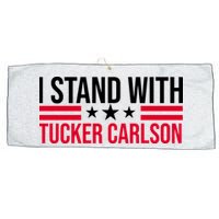 I Stand With Tucker Carlson Large Microfiber Waffle Golf Towel