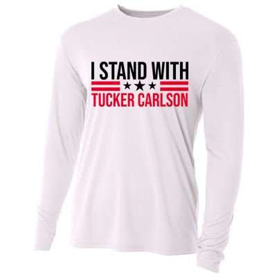 I Stand With Tucker Carlson Cooling Performance Long Sleeve Crew