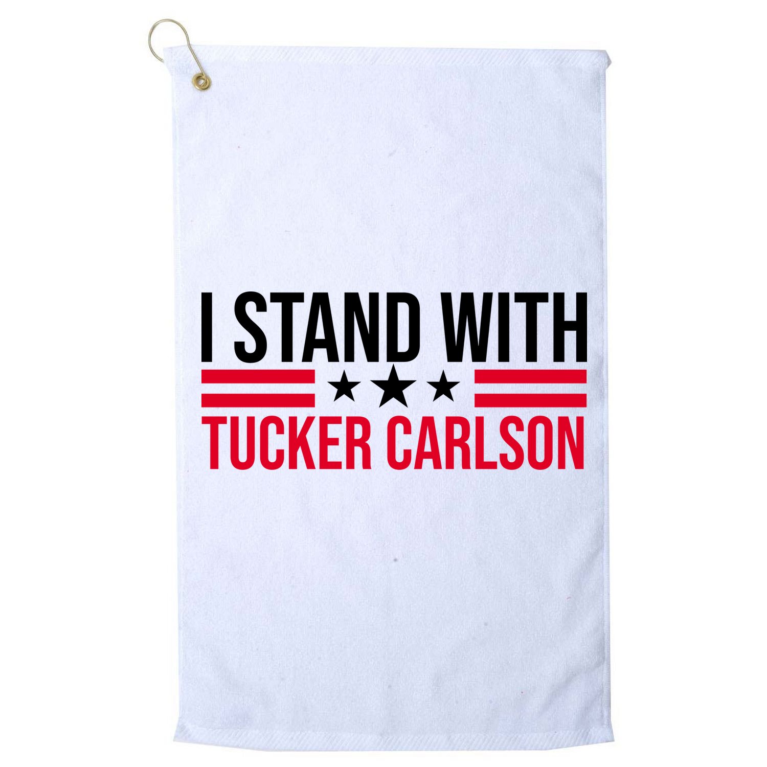 I Stand With Tucker Carlson Golf Towel