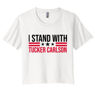 I Stand With Tucker Carlson Crop Top