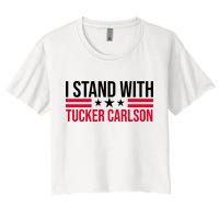 I Stand With Tucker Carlson Crop Top