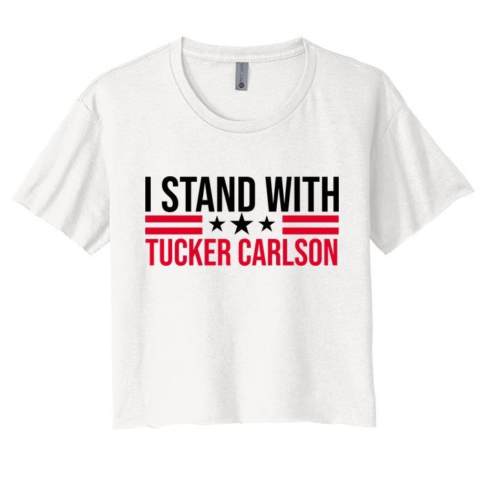 I Stand With Tucker Carlson Crop Top