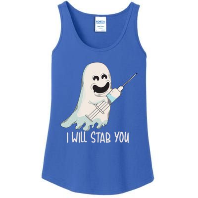 I Will Stab You Cool Halloween Nurse Ghost Boo Gift Ladies Essential Tank