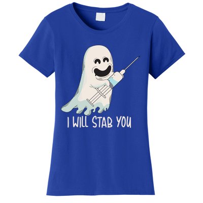 I Will Stab You Cool Halloween Nurse Ghost Boo Gift Women's T-Shirt