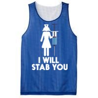 I Will Stab You Funny Graduating Nurse Gift Mesh Reversible Basketball Jersey Tank